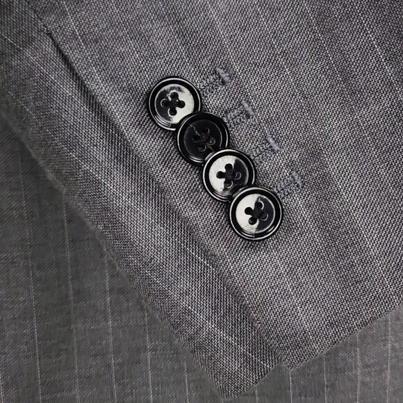 Banana Republic Slim Fit Gray Stripped Blazer 44R - Picture 8 of 16